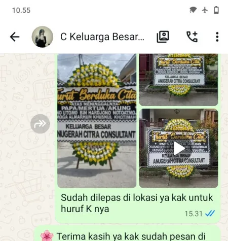 Pengiriman Papan Bunga Duka Lubanglor Butuh
